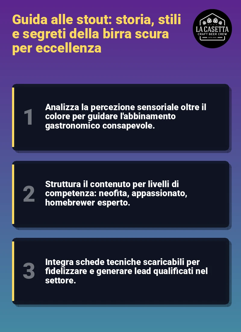 Infografica: Guida alle stout: storia, stili e segreti della birra scura per eccellenza