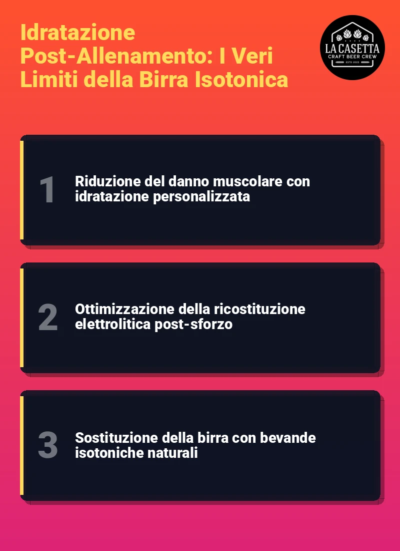 Infografica: Idratazione Post-Allenamento: I Veri Limiti della Birra Isotonica