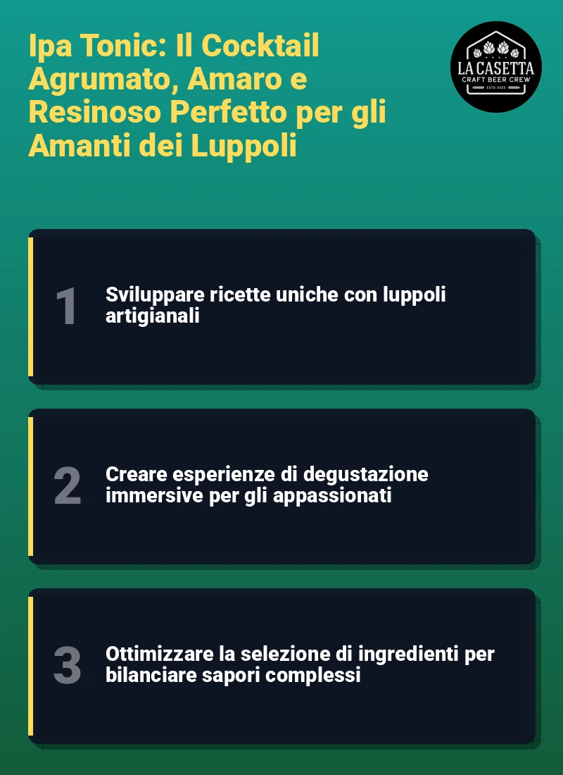 Infografica: Ipa Tonic: Il Cocktail Agrumato, Amaro e Resinoso Perfetto per gli Amanti dei Luppoli