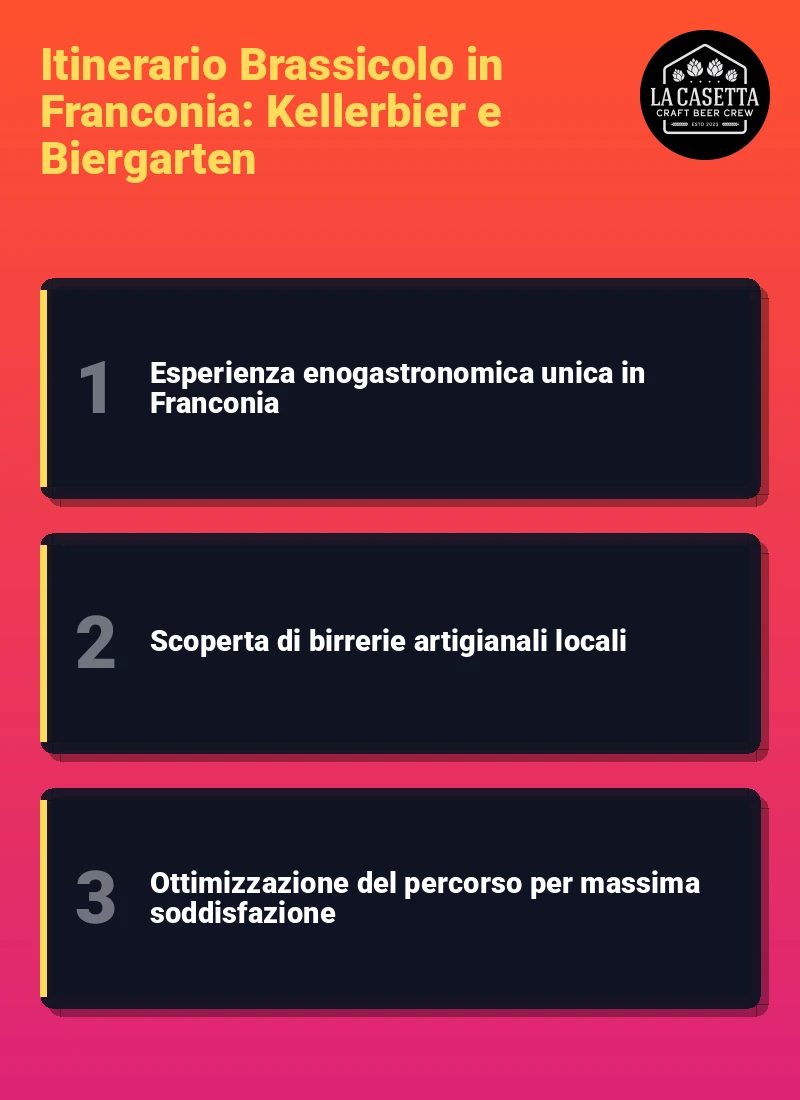 Infografica: Itinerario Brassicolo in Franconia: Kellerbier e Biergarten