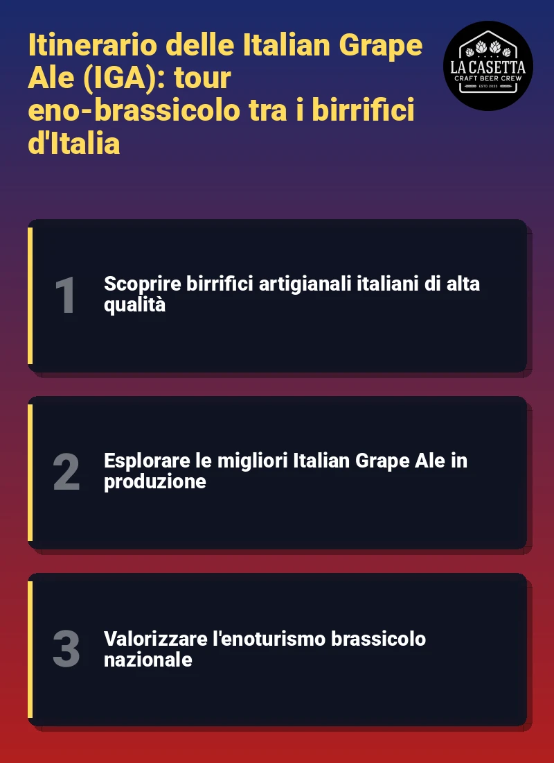 Infografica: Itinerario delle Italian Grape Ale (IGA): tour eno-brassicolo tra i birrifici d'Italia