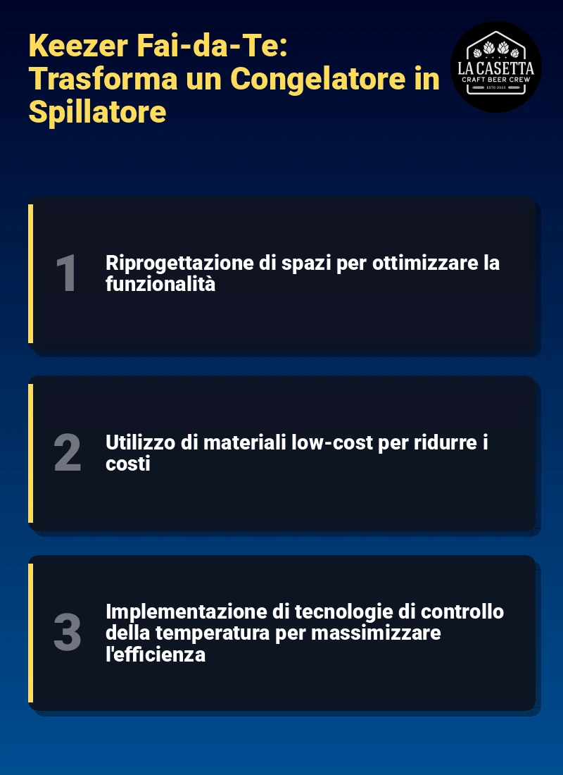 Infografica: Keezer Fai-da-Te: Trasforma un Congelatore in Spillatore