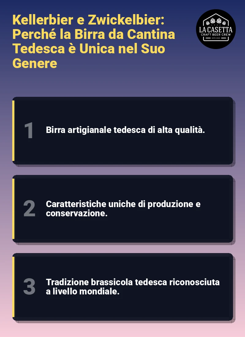 Infografica: Kellerbier e Zwickelbier: Perché la Birra da Cantina Tedesca è Unica nel Suo Genere