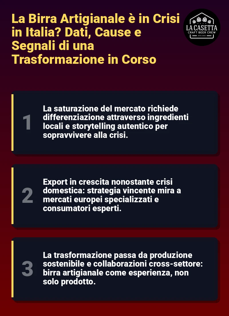 Infografica: La Birra Artigianale è in Crisi in Italia? Dati, Cause e Segnali di una Trasformazione in Corso