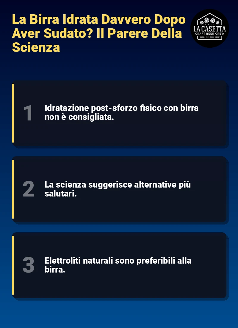 Infografica: La Birra Idrata Davvero Dopo Aver Sudato? Il Parere Della Scienza