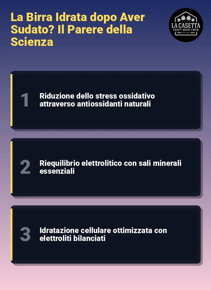 Infografica: La Birra Idrata dopo Aver Sudato? Il Parere della Scienza