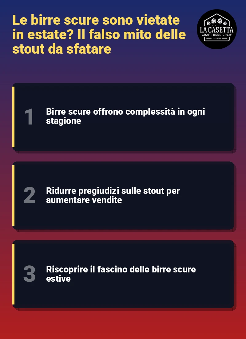 Infografica: Le birre scure sono vietate in estate? Il falso mito delle stout da sfatare