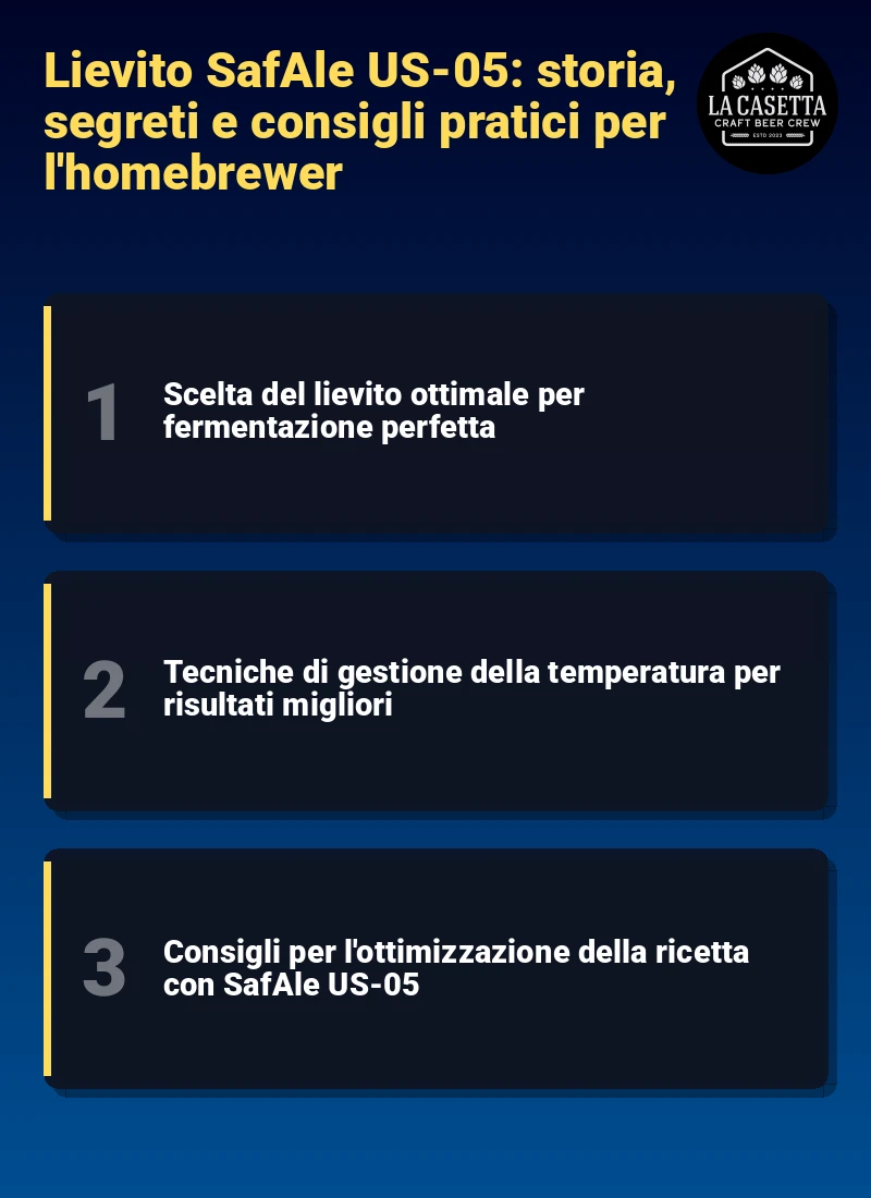 Infografica: Lievito SafAle US-05: storia, segreti e consigli pratici per l'homebrewer