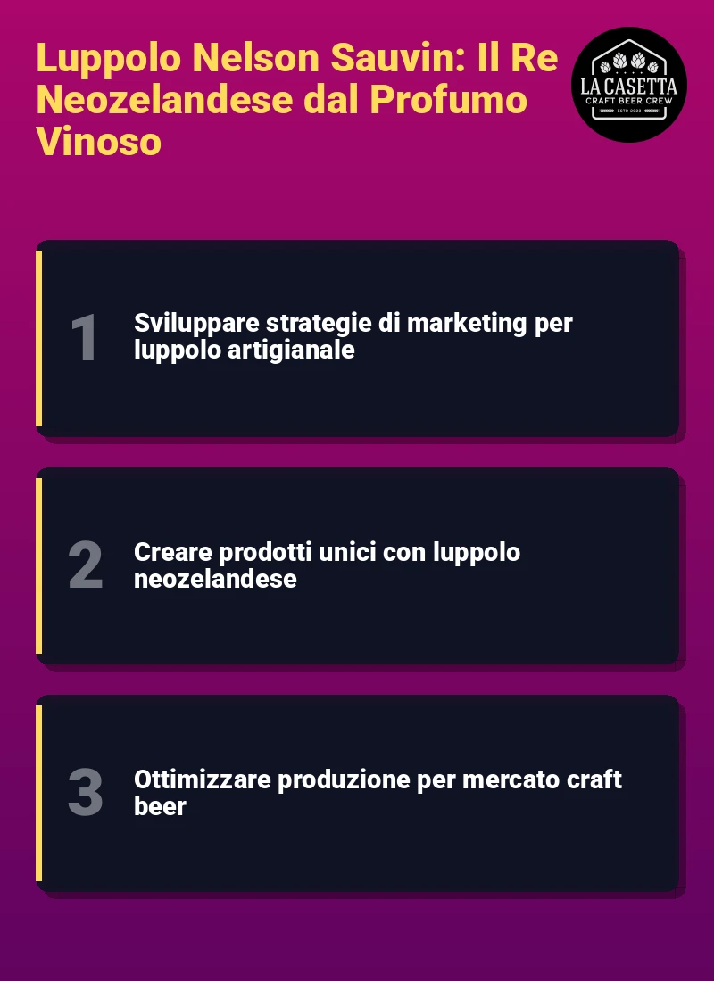 Infografica: Luppolo Nelson Sauvin: Il Re Neozelandese dal Profumo Vinoso