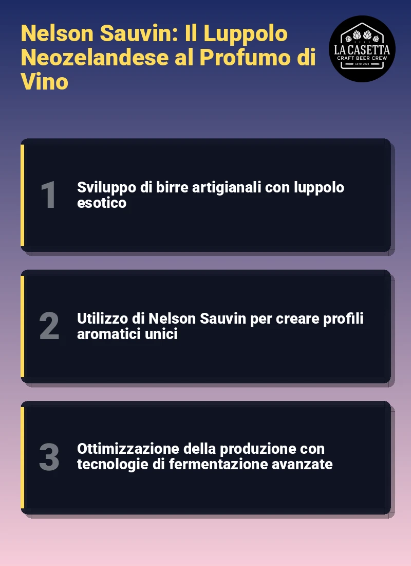 Infografica: Nelson Sauvin: Il Luppolo Neozelandese al Profumo di Vino