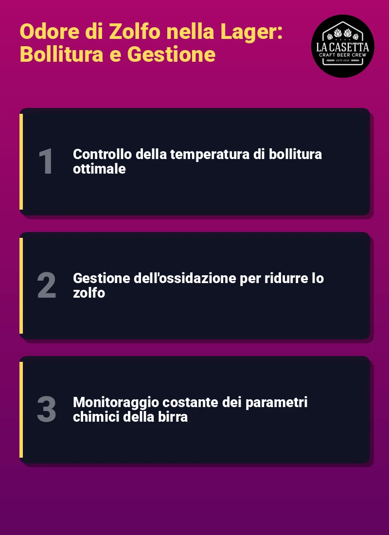 Infografica: Odore di Zolfo nella Lager: Bollitura e Gestione