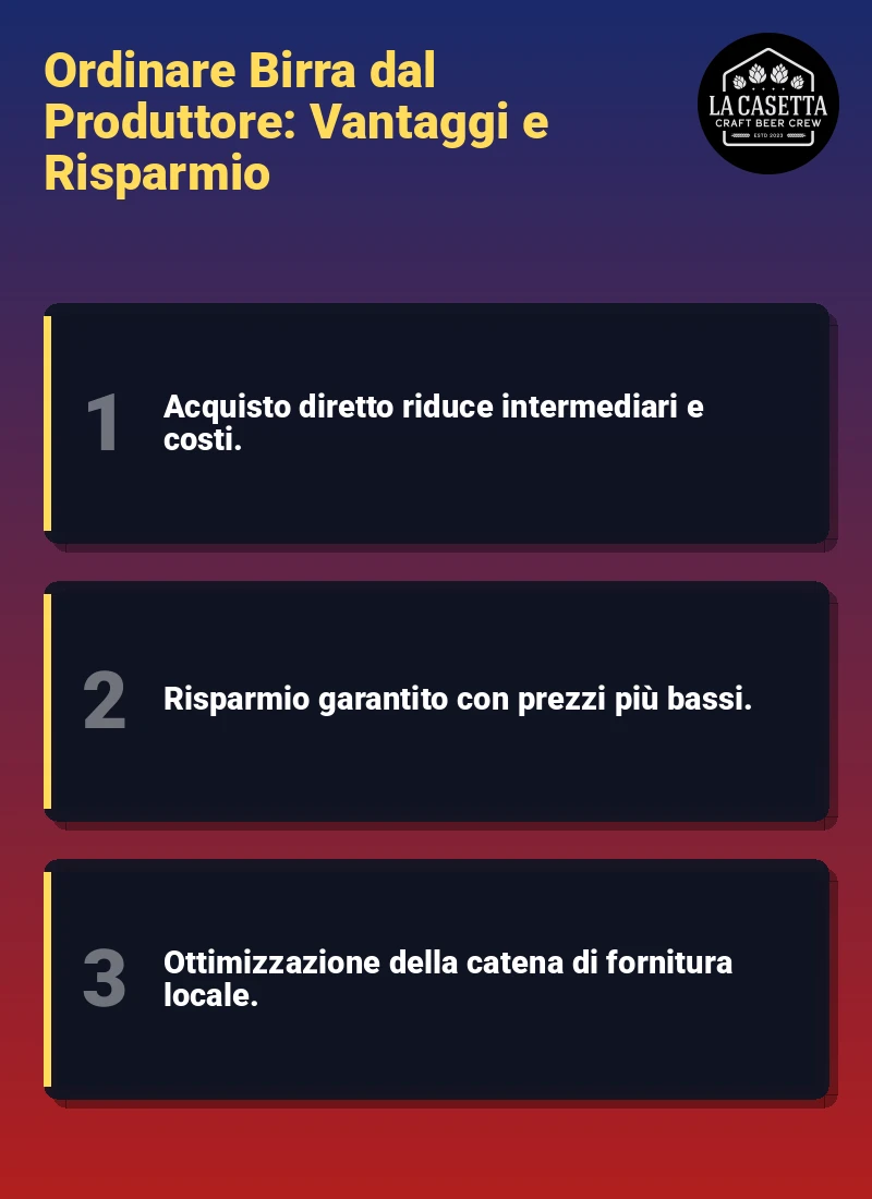 Infografica: Ordinare Birra dal Produttore: Vantaggi e Risparmio