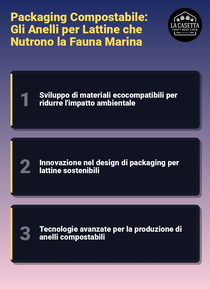 Infografica: Packaging Compostabile: Gli Anelli per Lattine che Nutrono la Fauna Marina