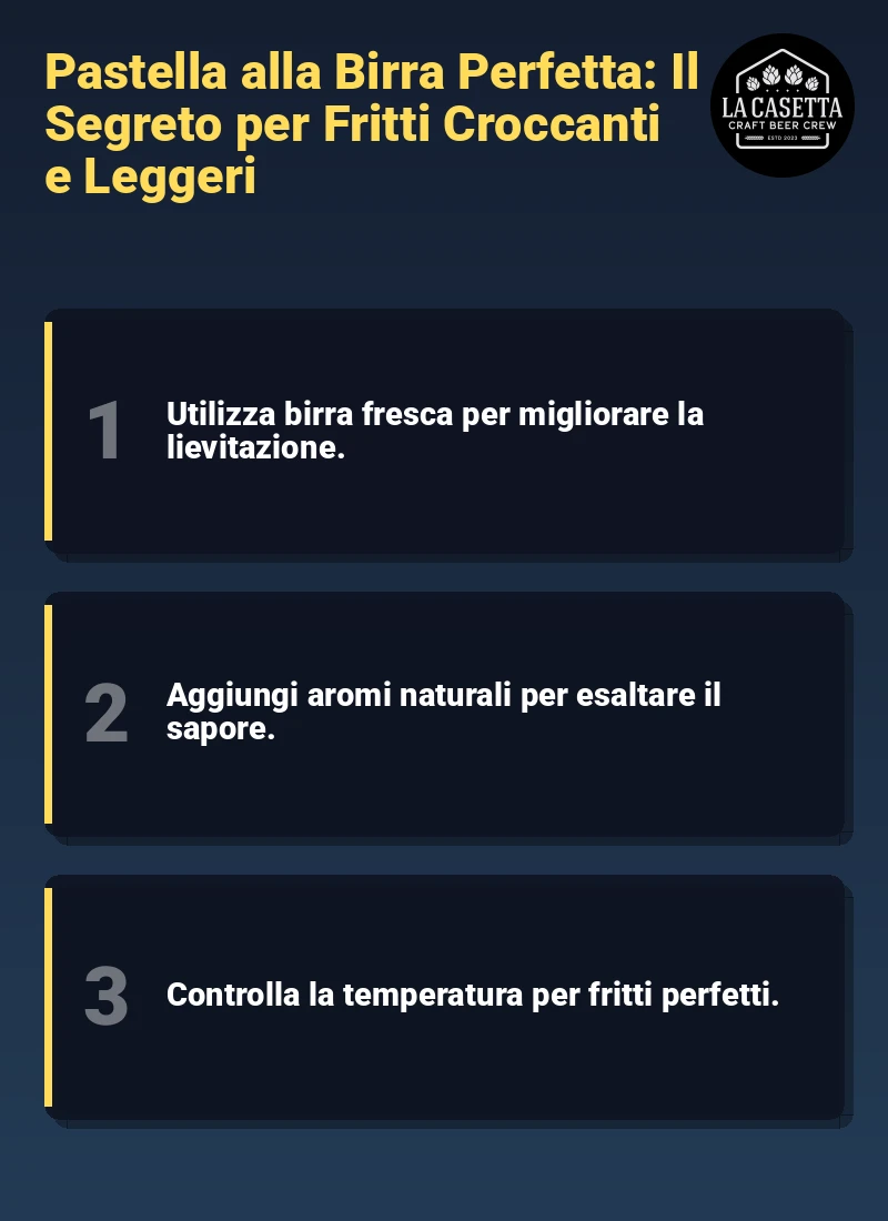Infografica: Pastella alla Birra Perfetta: Il Segreto per Fritti Croccanti e Leggeri