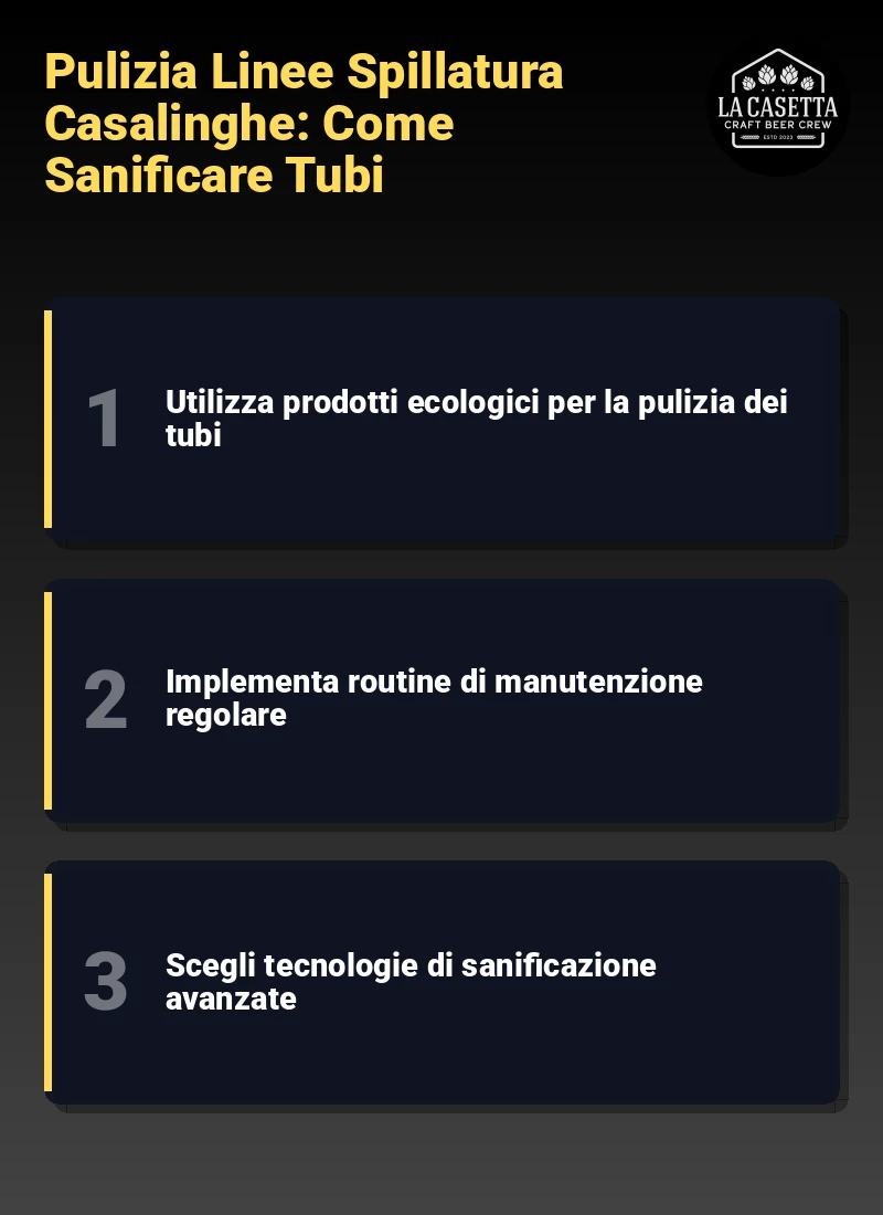 Infografica: Pulizia Linee Spillatura Casalinghe: Come Sanificare Tubi