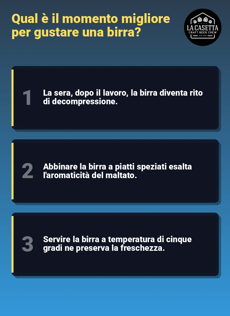 Infografica: Qual è il momento migliore per gustare una birra?