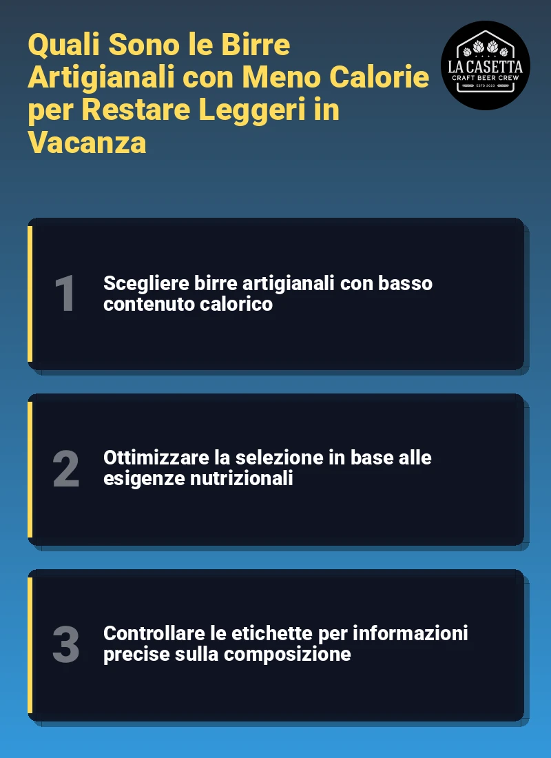 Infografica: Quali Sono le Birre Artigianali con Meno Calorie per Restare Leggeri in Vacanza