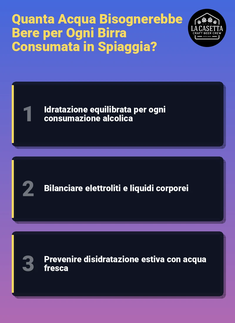 Infografica: Quanta Acqua Bisognerebbe Bere per Ogni Birra Consumata in Spiaggia?