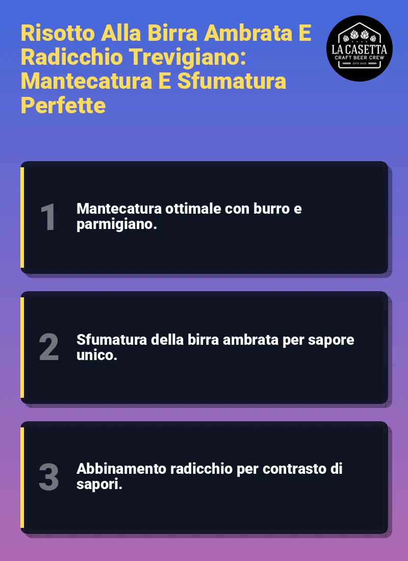 Infografica: Risotto Alla Birra Ambrata E Radicchio Trevigiano: Mantecatura E Sfumatura Perfette