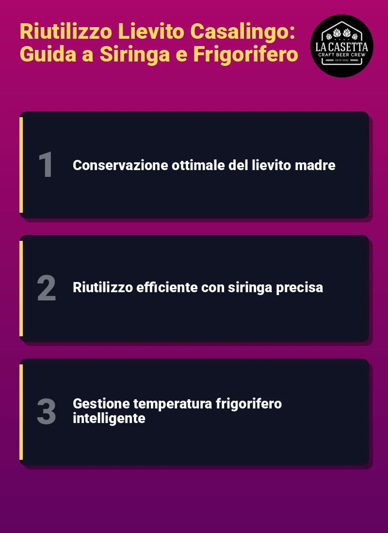 Infografica: Riutilizzo Lievito Casalingo: Guida a Siringa e Frigorifero
