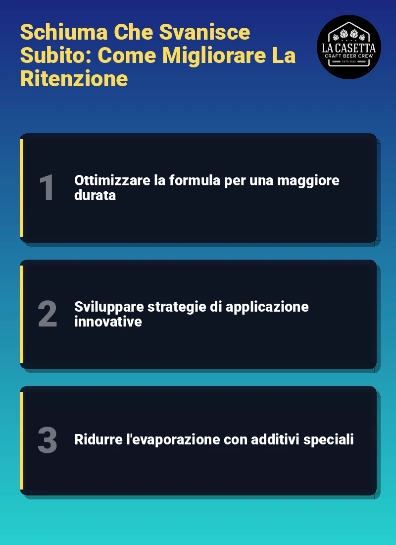 Infografica: Schiuma Che Svanisce Subito: Come Migliorare La Ritenzione
