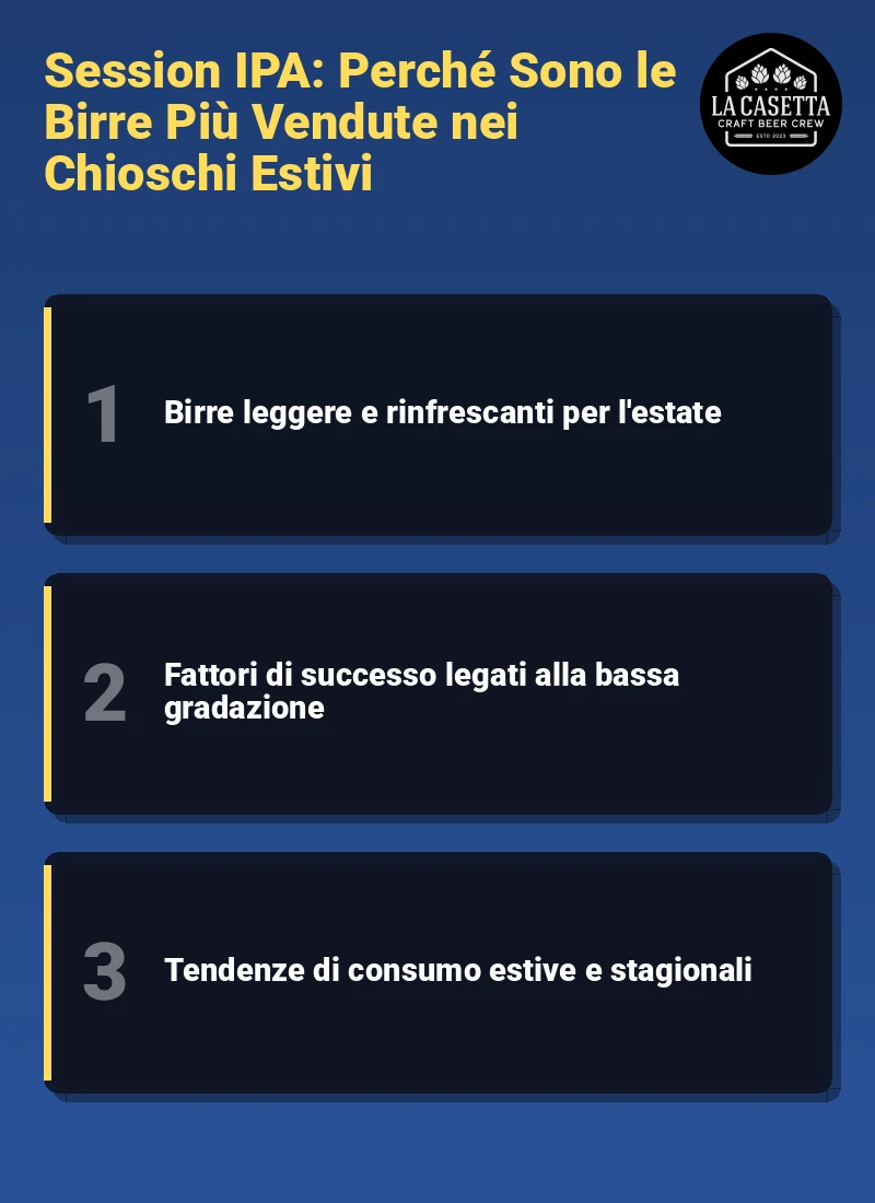 Infografica: Session IPA: Perché Sono le Birre Più Vendute nei Chioschi Estivi