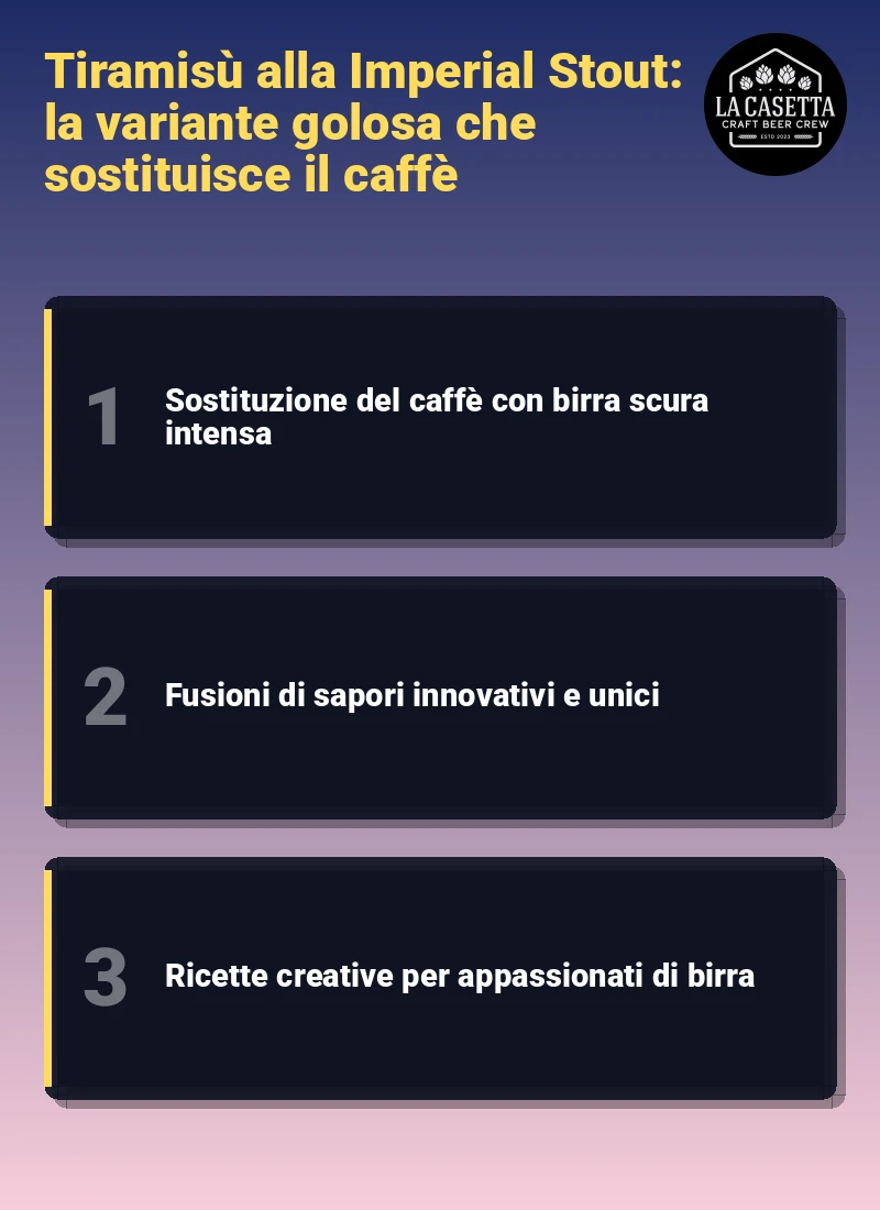 Infografica: Tiramisù alla Imperial Stout: la variante golosa che sostituisce il caffè