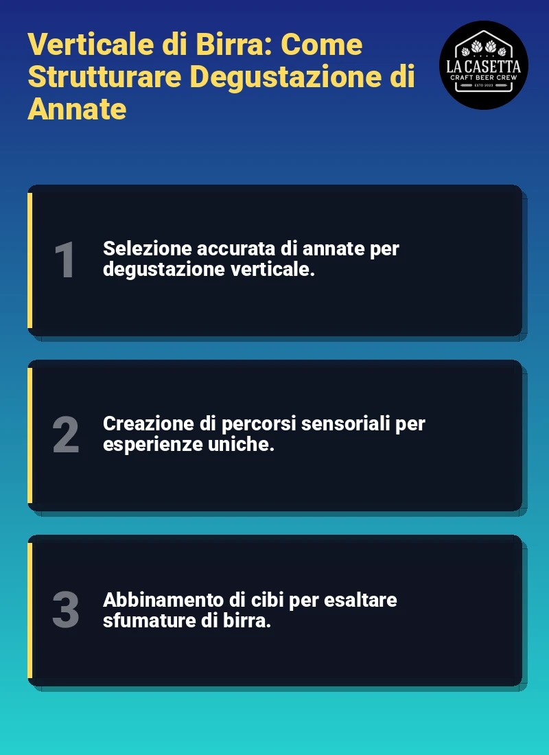 Infografica: Verticale di Birra: Come Strutturare Degustazione di Annate