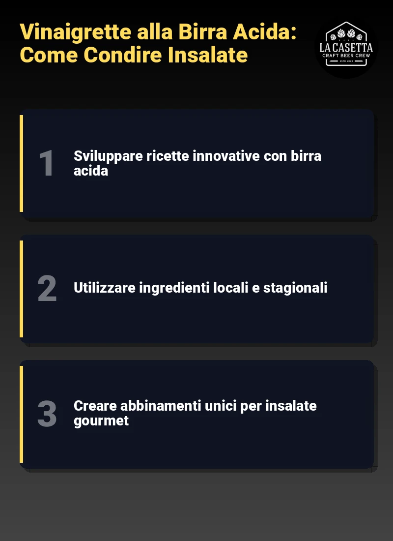 Infografica: Vinaigrette alla Birra Acida: Come Condire Insalate